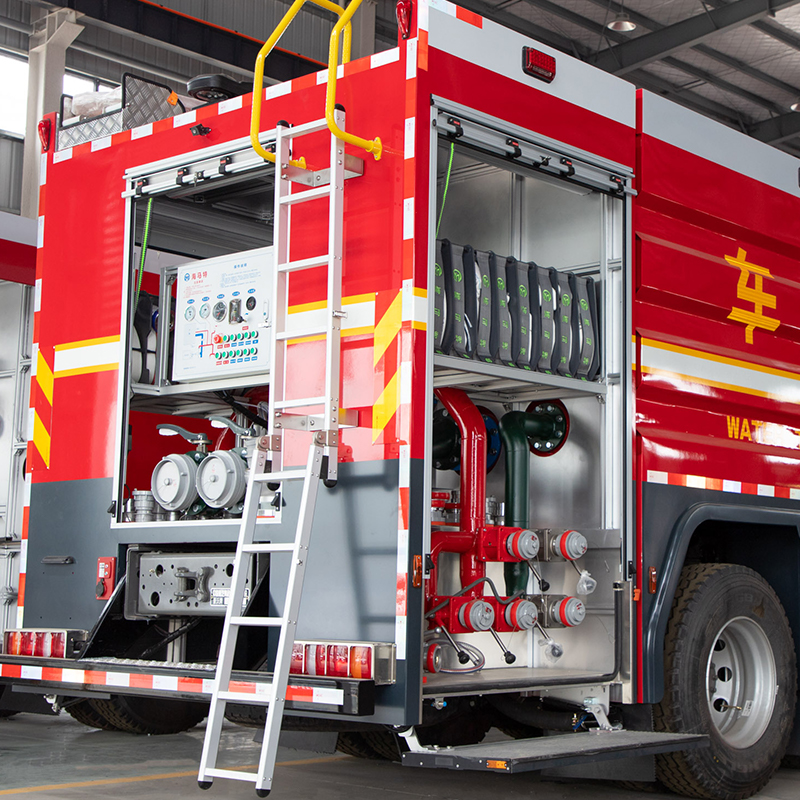Opvouwbare toegangsladder voor brandapparatuur
